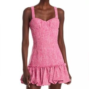 AQUA- Tweed Bubble Hem Mini Dress